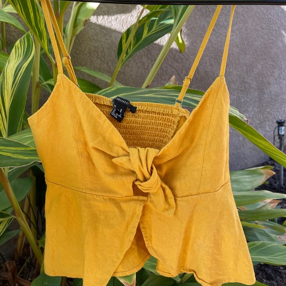 yellow top with tie detailing - Picture 3 of 3